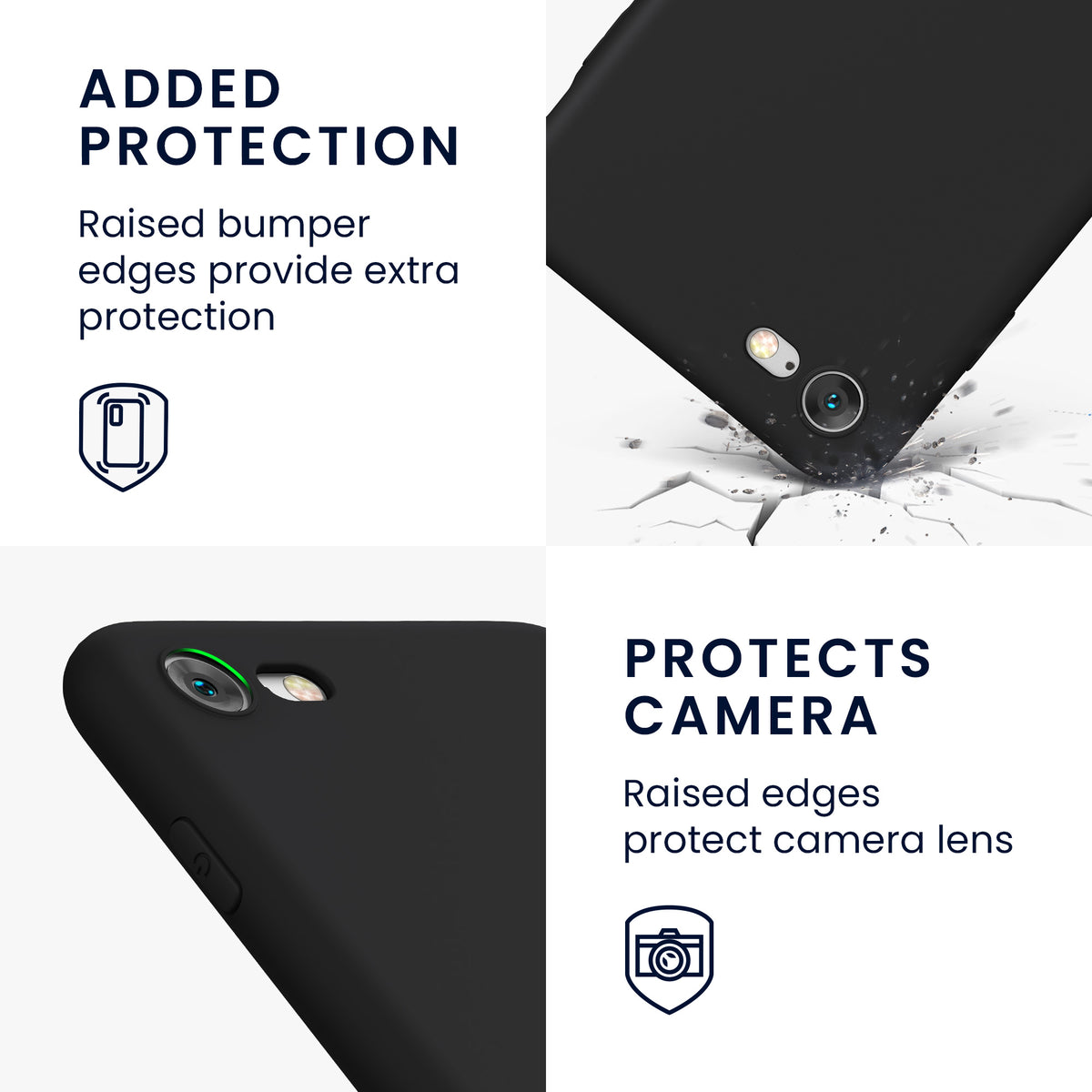 kwmobile Phone Case for Apple iPhone SE (2022) / SE (2020) / 8 / 7 Case - Soft Silicone Phone Case - Protective Cover