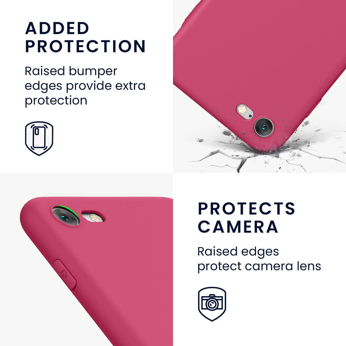 kwmobile Phone Case for Apple iPhone SE (2022) / SE (2020) / 8 / 7 Case - Soft Silicone Phone Case - Protective Cover