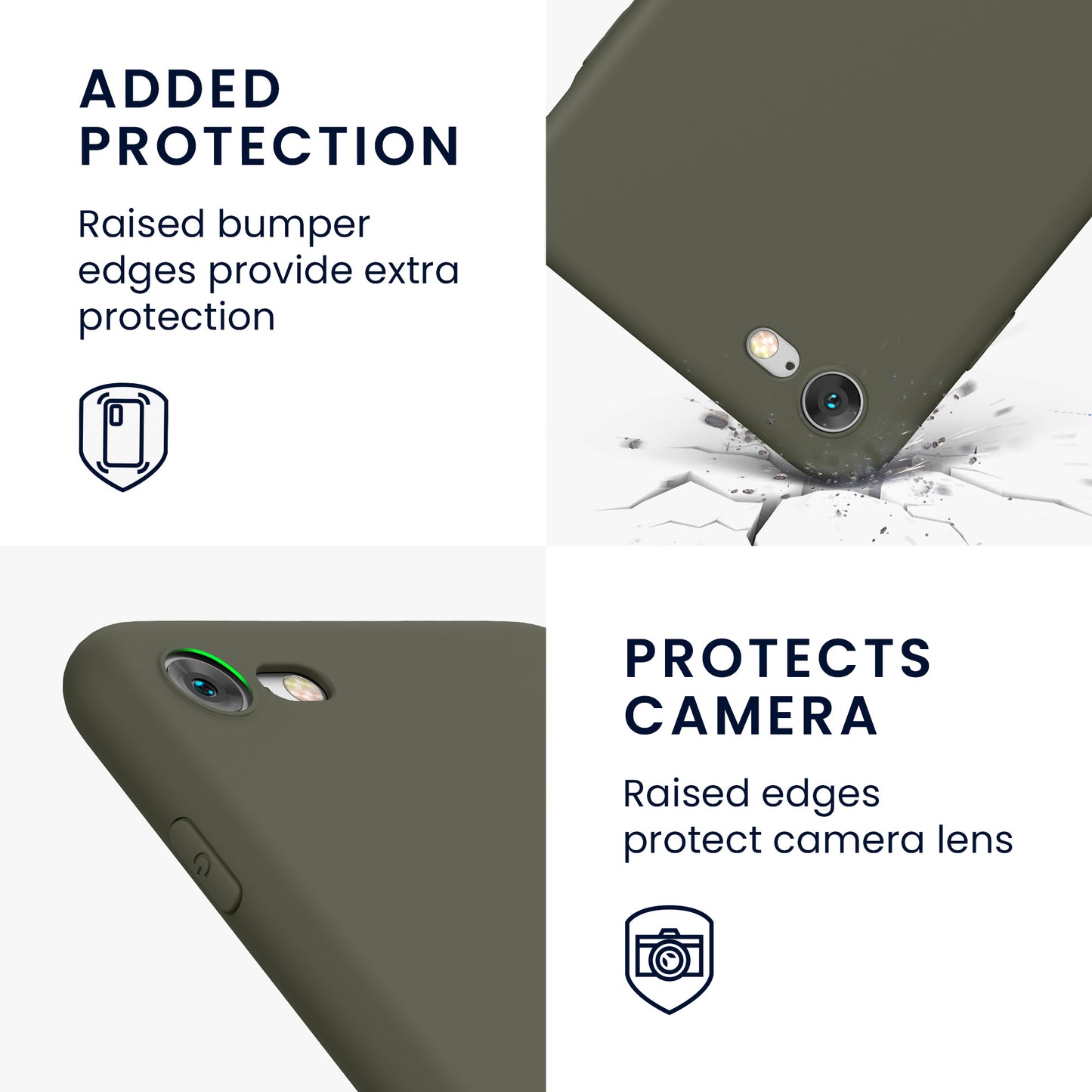 kwmobile Phone Case for Apple iPhone SE (2022) / SE (2020) / 8 / 7 Case - Soft Silicone Phone Case - Protective Cover