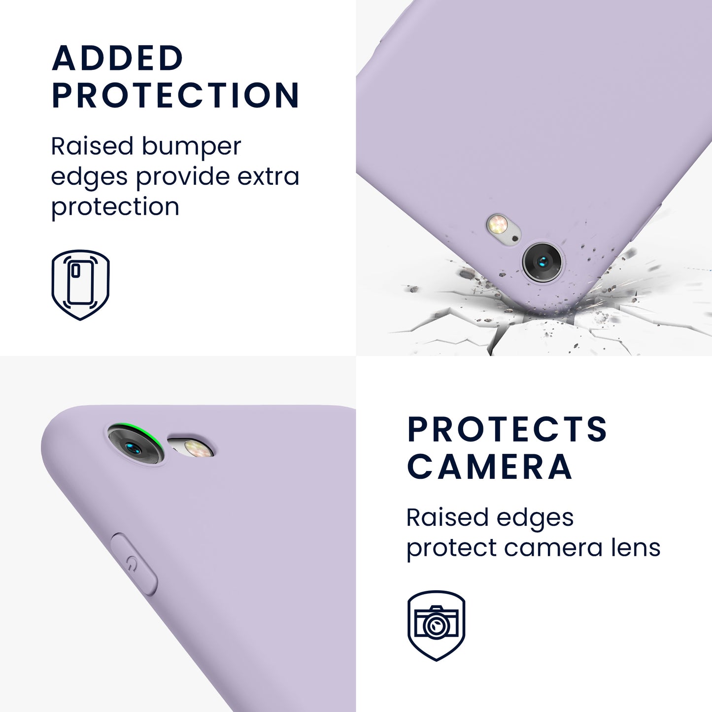 kwmobile Phone Case for Apple iPhone SE (2022) / SE (2020) / 8 / 7 Case - Soft Silicone Phone Case - Protective Cover