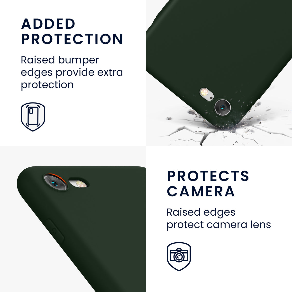 kwmobile Phone Case for Apple iPhone SE (2022) / SE (2020) / 8 / 7 Case - Soft Silicone Phone Case - Protective Cover