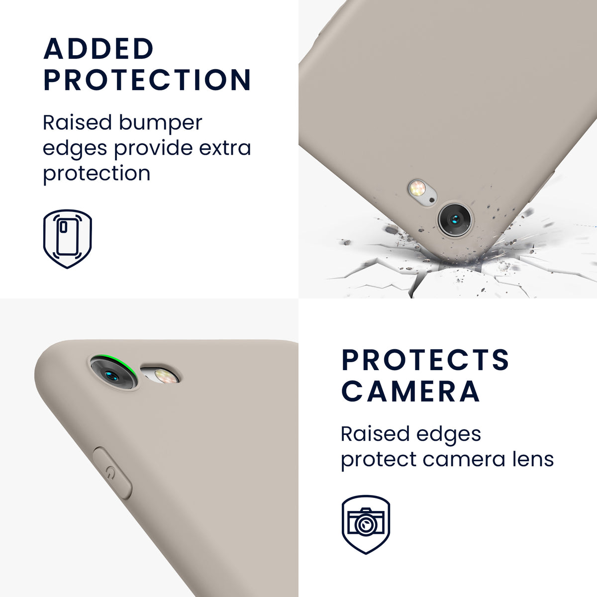 kwmobile Phone Case for Apple iPhone SE (2022) / SE (2020) / 8 / 7 Case - Soft Silicone Phone Case - Protective Cover