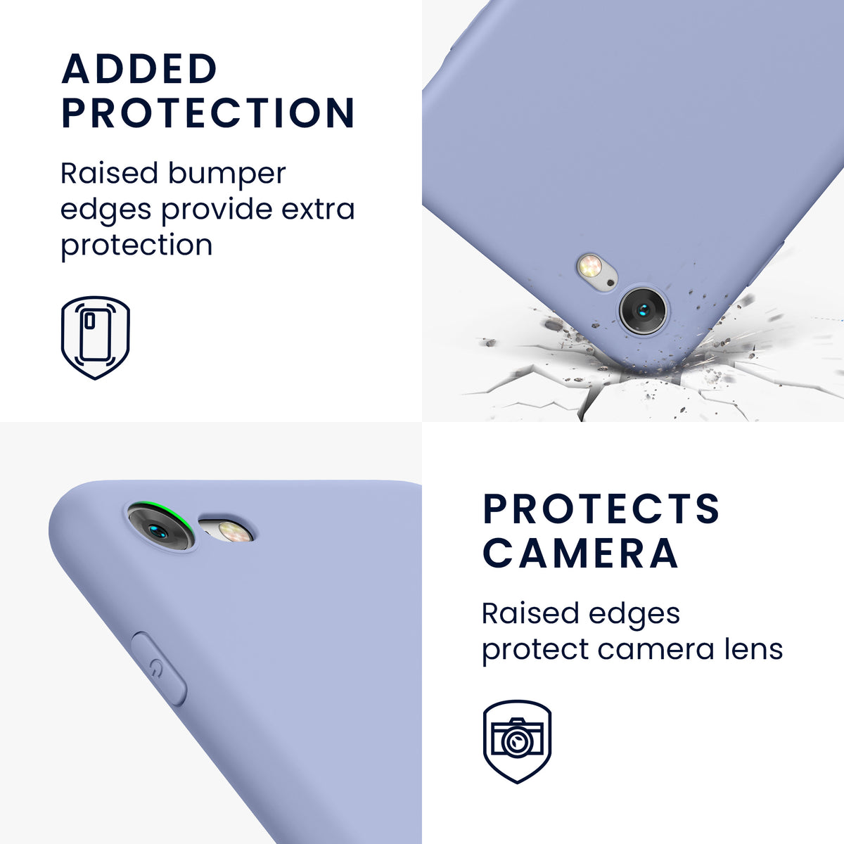 kwmobile Phone Case for Apple iPhone SE (2022) / SE (2020) / 8 / 7 Case - Soft Silicone Phone Case - Protective Cover