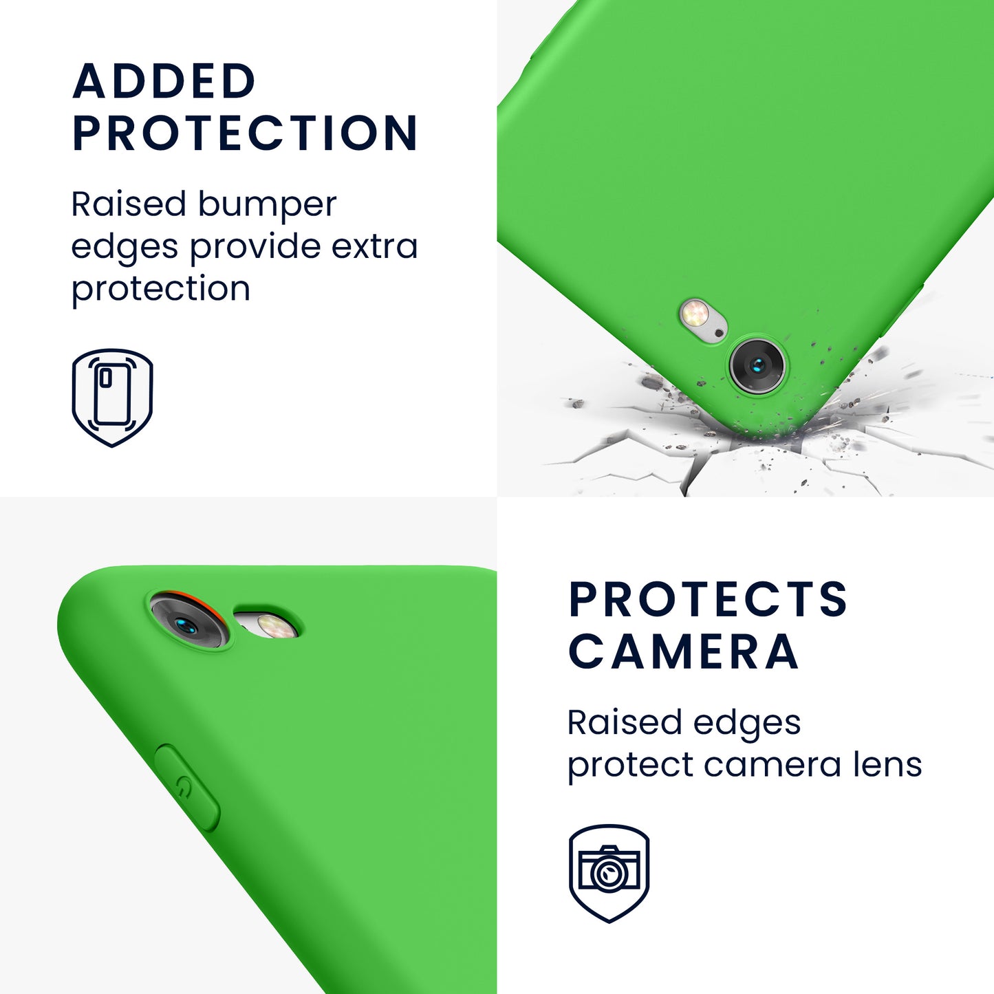 kwmobile Phone Case for Apple iPhone SE (2022) / SE (2020) / 8 / 7 Case - Soft Silicone Phone Case - Protective Cover