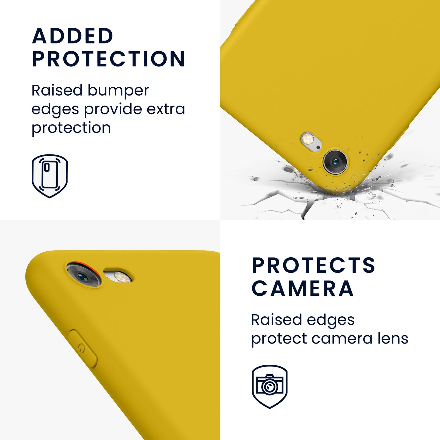 kwmobile Phone Case for Apple iPhone SE (2022) / SE (2020) / 8 / 7 Case - Soft Silicone Phone Case - Protective Cover