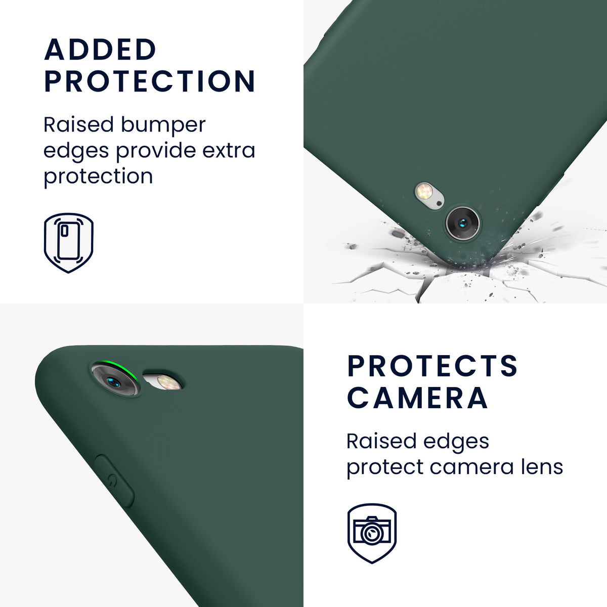 kwmobile Phone Case for Apple iPhone SE (2022) / SE (2020) / 8 / 7 Case - Soft Silicone Phone Case - Protective Cover