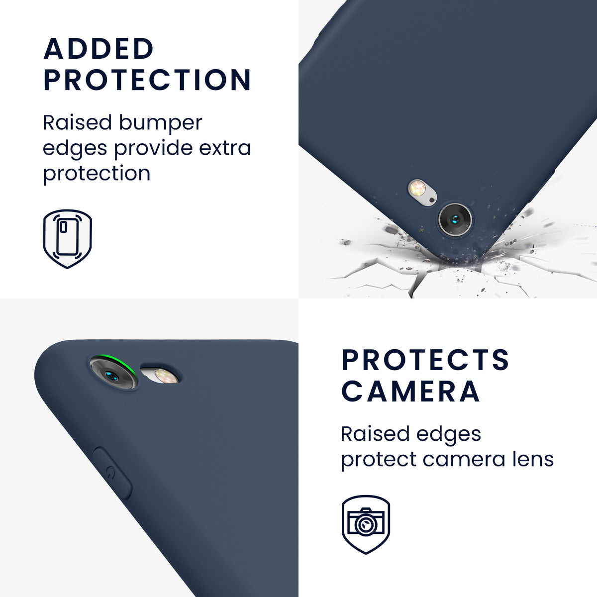 kwmobile Phone Case for Apple iPhone SE (2022) / SE (2020) / 8 / 7 Case - Soft Silicone Phone Case - Protective Cover
