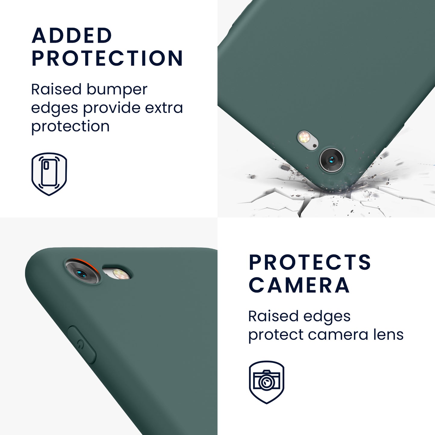 kwmobile Phone Case for Apple iPhone SE (2022) / SE (2020) / 8 / 7 Case - Soft Silicone Phone Case - Protective Cover