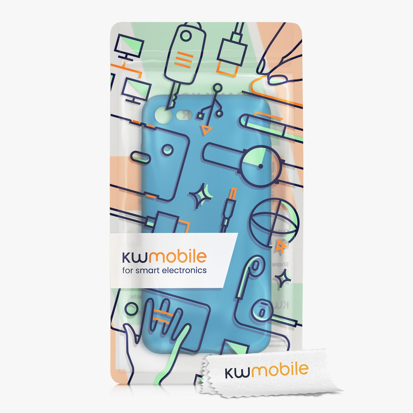 kwmobile Phone Case for Apple iPhone SE (2022) / SE (2020) / 8 / 7 Case - Soft Silicone Phone Case - Protective Cover