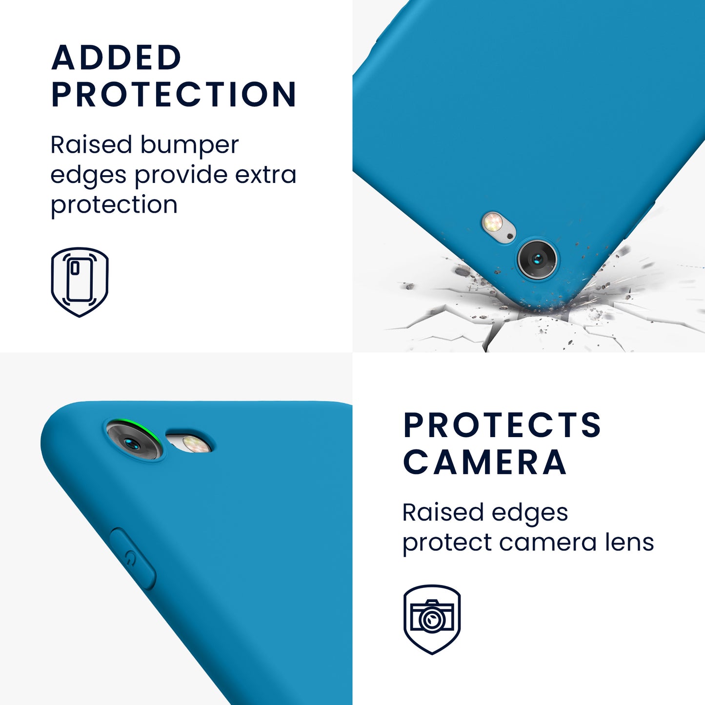 kwmobile Phone Case for Apple iPhone SE (2022) / SE (2020) / 8 / 7 Case - Soft Silicone Phone Case - Protective Cover