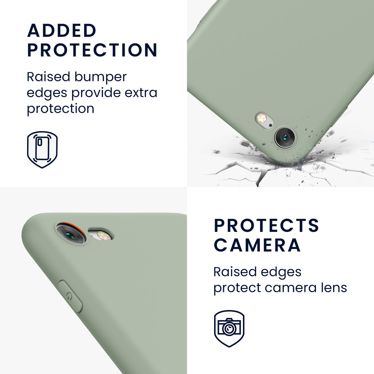 kwmobile Phone Case for Apple iPhone SE (2022) / SE (2020) / 8 / 7 Case - Soft Silicone Phone Case - Protective Cover