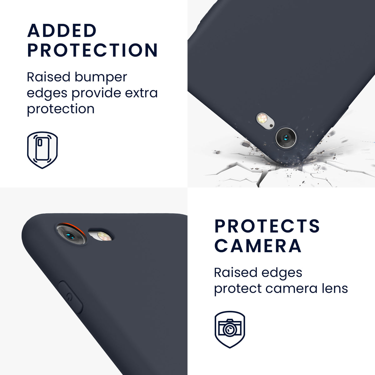 kwmobile Phone Case for Apple iPhone SE (2022) / SE (2020) / 8 / 7 Case - Soft Silicone Phone Case - Protective Cover