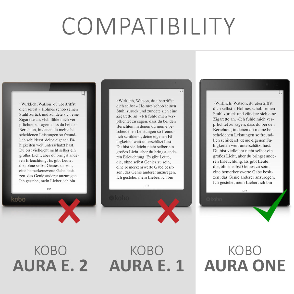 Kobo Aura ONE with Auto Sleep eReader Flip Case