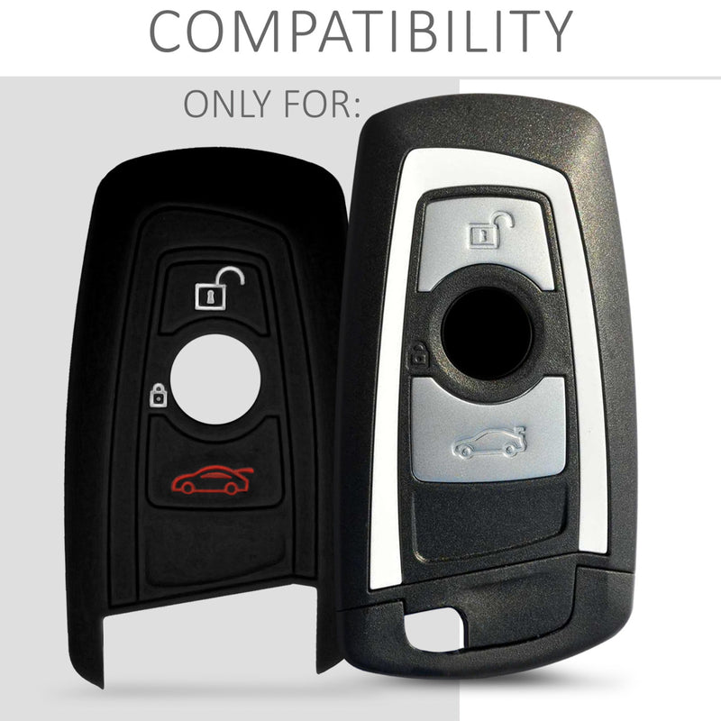 kwmobile Car Key Cover compatible with BMW 3-Button Key Fob (Keyless Go only)