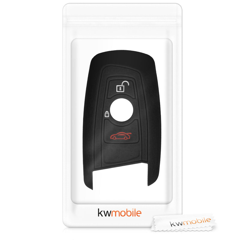 kwmobile Car Key Cover compatible with BMW 3-Button Key Fob (Keyless Go only)