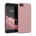kwmobile Handyhülle für Apple iPhone SE (2022 / 2020) / iPhone 8 / 7 Hülle - Case Silikon - Kabelloses Laden - Schutzhülle Cover in Winter Rose Winter Rose  