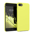 kwmobile Handyhülle für Apple iPhone SE (2022 / 2020) / iPhone 8 / 7 Hülle - Case Silikon - Kabelloses Laden - Schutzhülle Cover in Pastellgelb Pastellgelb  