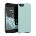 kwmobile Handyhülle für Apple iPhone SE (2022 / 2020) / iPhone 8 / 7 Hülle - Case Silikon - Kabelloses Laden - Schutzhülle Cover in Mintgrün Mintgrün  