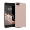 kwmobile Handyhülle für Apple iPhone SE (2022 / 2020) / iPhone 8 / 7 Hülle - Case Silikon - Kabelloses Laden - Schutzhülle Cover in Rosegold matt Rosegold matt  