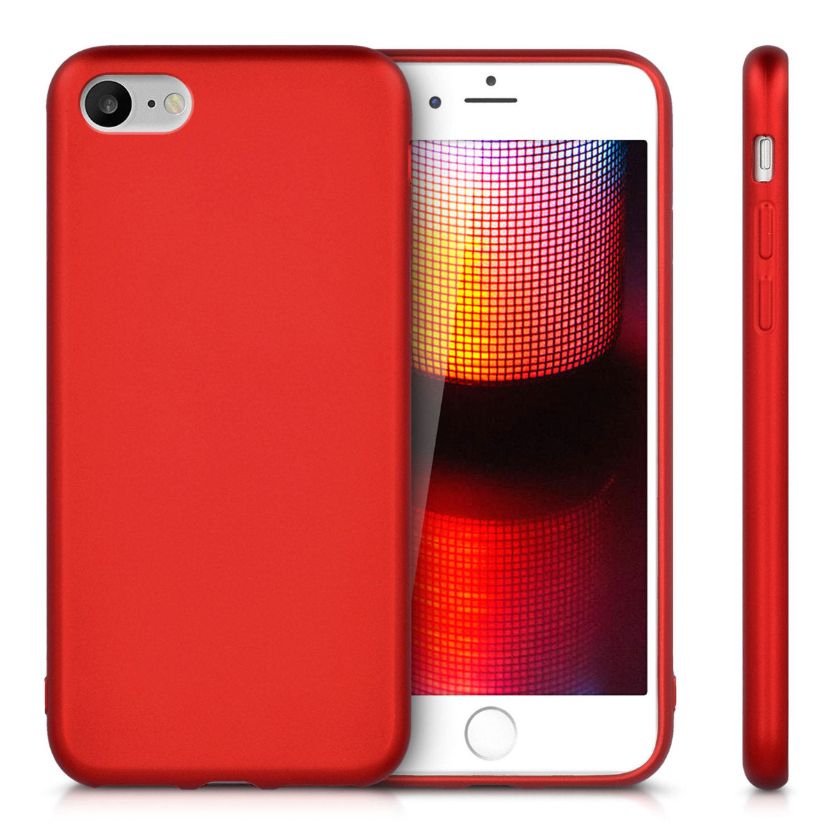 kwmobile Phone Case for Apple iPhone SE (2022) / SE (2020) / 8 / 7 - Metallic Shimmering Silicone Cover - Protective Case