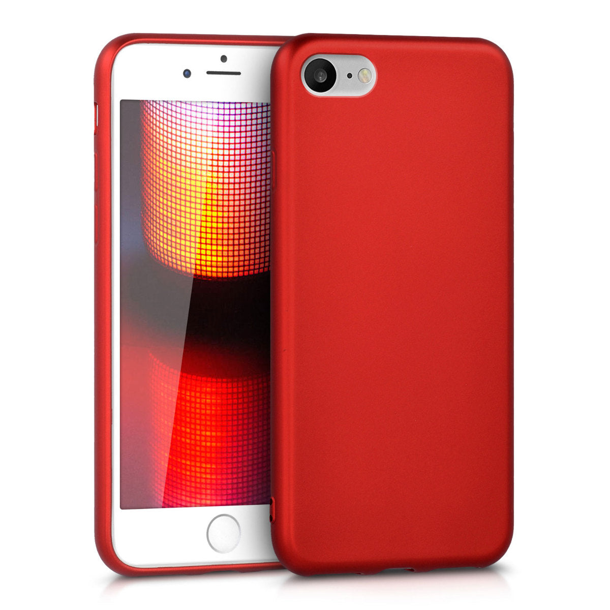 kwmobile Phone Case for Apple iPhone SE (2022) / SE (2020) / 8 / 7 - Metallic Shimmering Silicone Cover - Protective Case