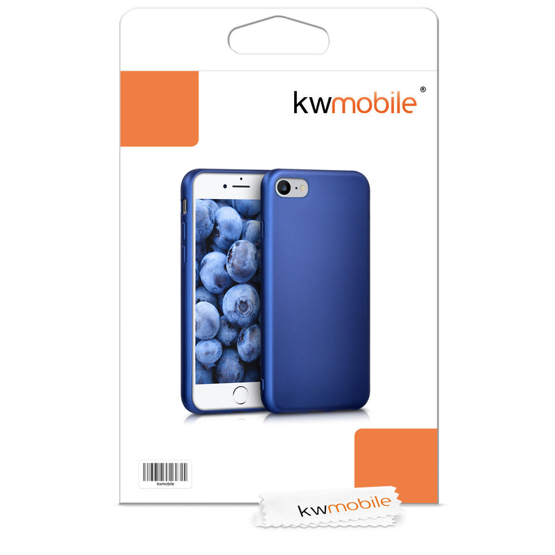 kwmobile Phone Case for Apple iPhone SE (2022) / SE (2020) / 8 / 7 - Metallic Shimmering Silicone Cover - Protective Case