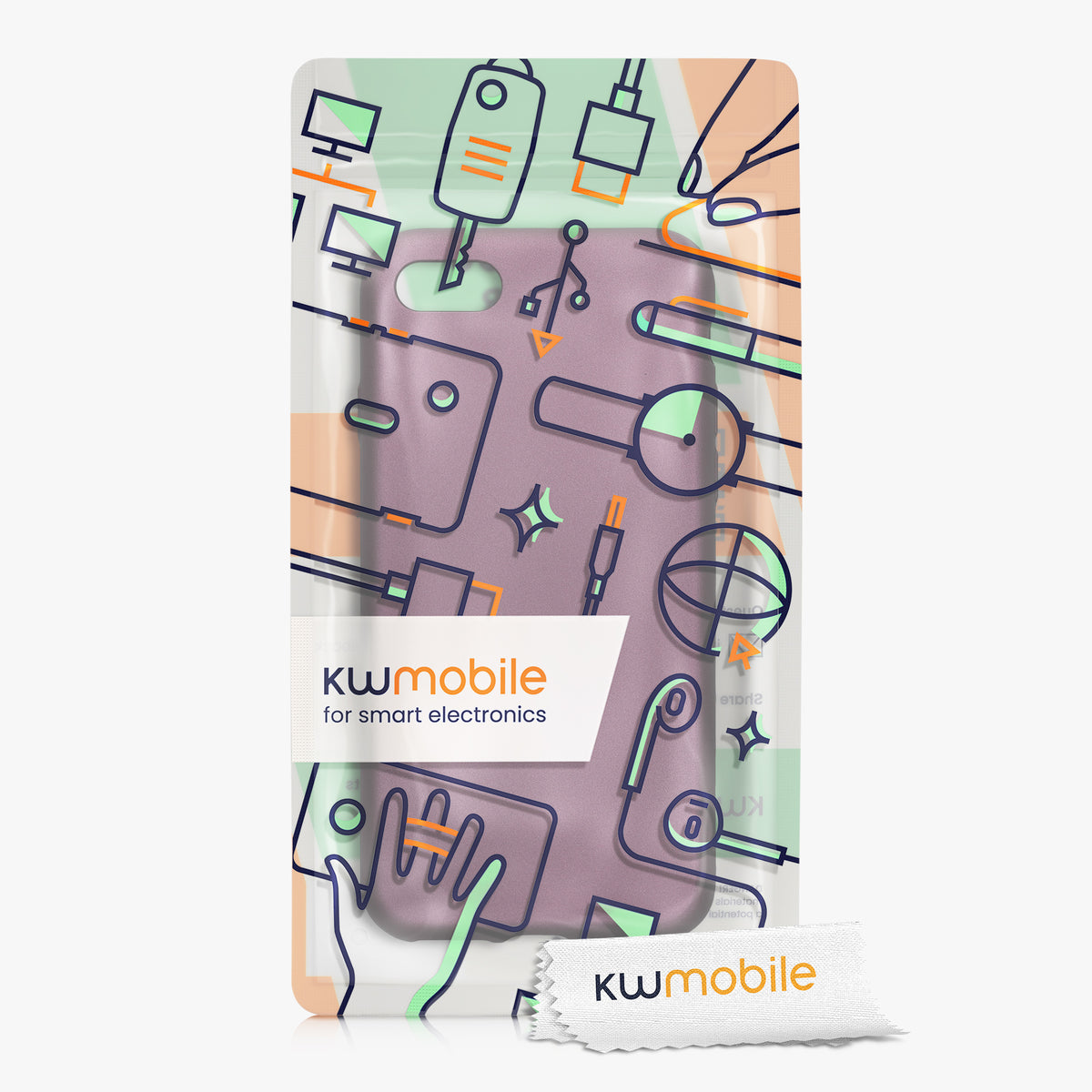 kwmobile Phone Case for Apple iPhone SE (2022) / SE (2020) / 8 / 7 - Metallic Shimmering Silicone Cover - Protective Case
