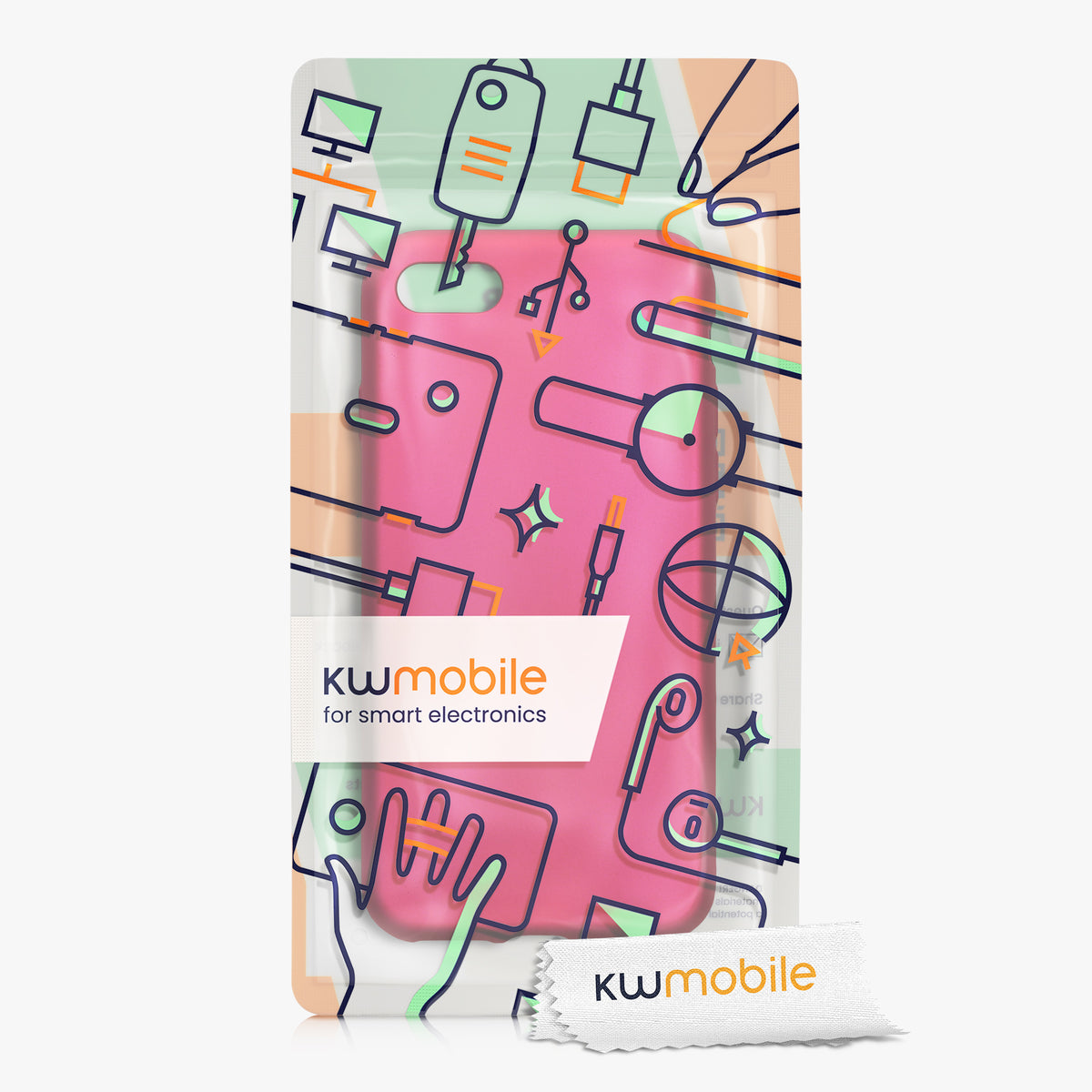 kwmobile Phone Case for Apple iPhone SE (2022) / SE (2020) / 8 / 7 - Metallic Shimmering Silicone Cover - Protective Case