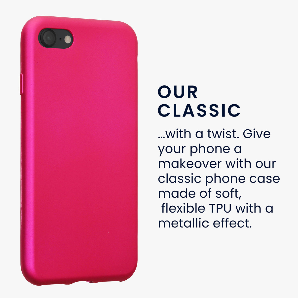 kwmobile Phone Case for Apple iPhone SE (2022) / SE (2020) / 8 / 7 - Metallic Shimmering Silicone Cover - Protective Case
