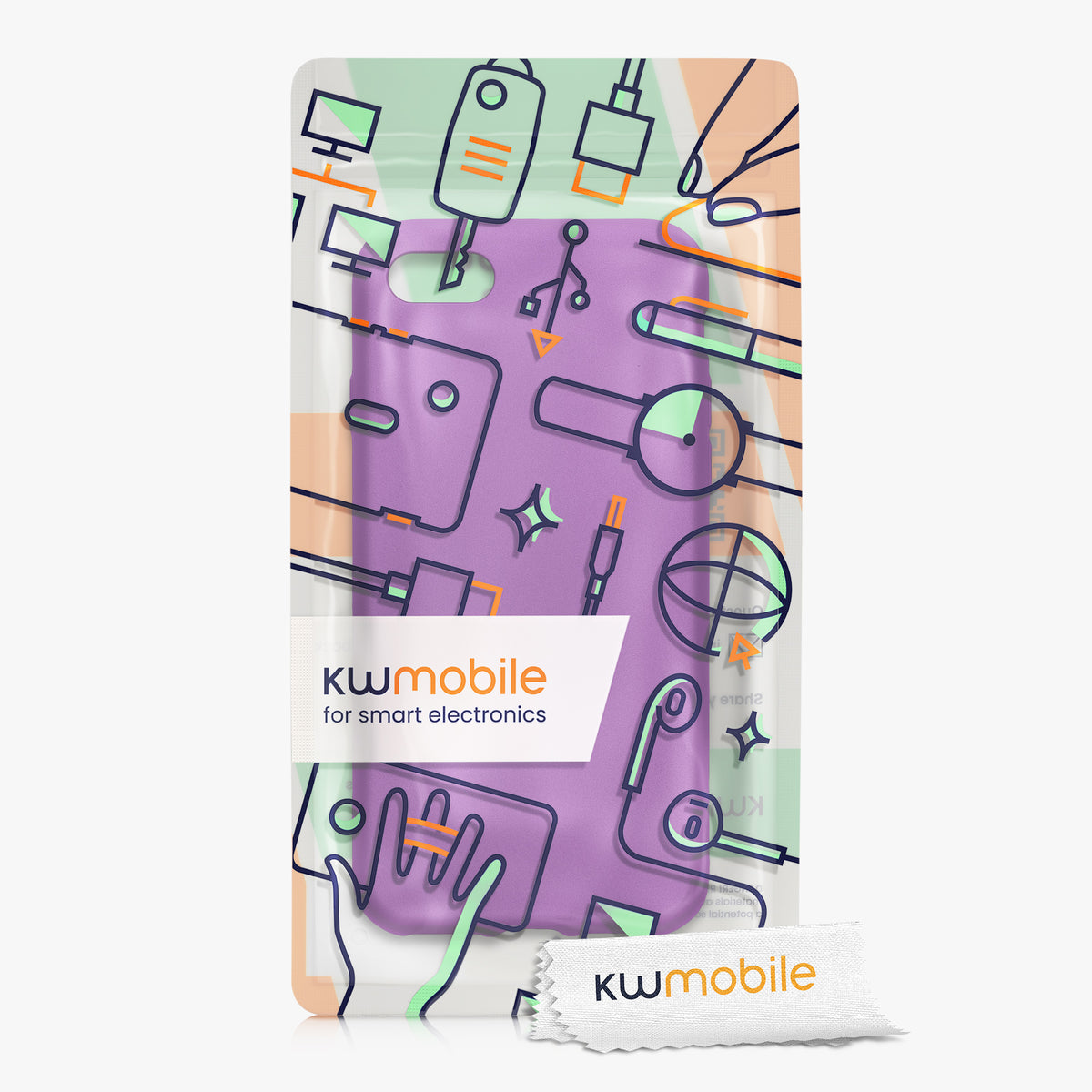 kwmobile Phone Case for Apple iPhone SE (2022) / SE (2020) / 8 / 7 - Metallic Shimmering Silicone Cover - Protective Case