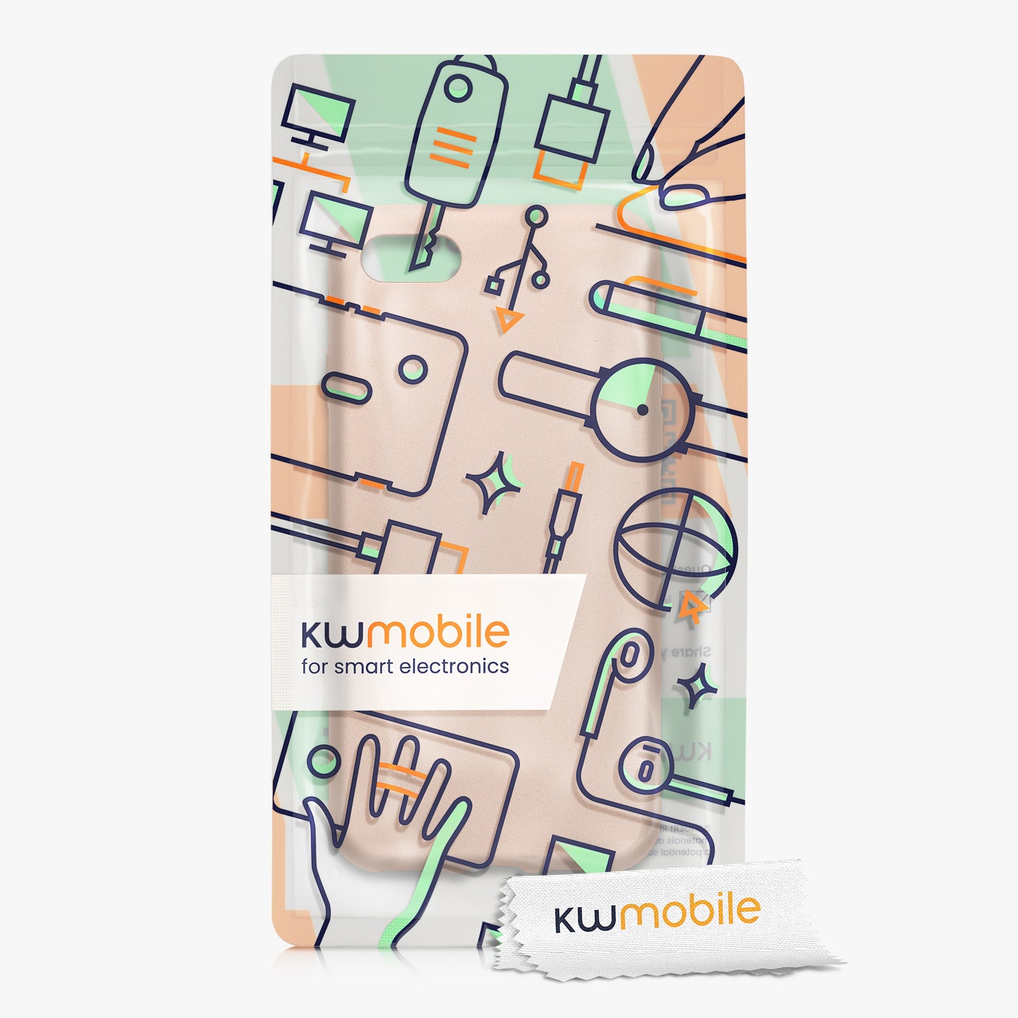 kwmobile Phone Case for Apple iPhone SE (2022) / SE (2020) / 8 / 7 - Metallic Shimmering Silicone Cover - Protective Case