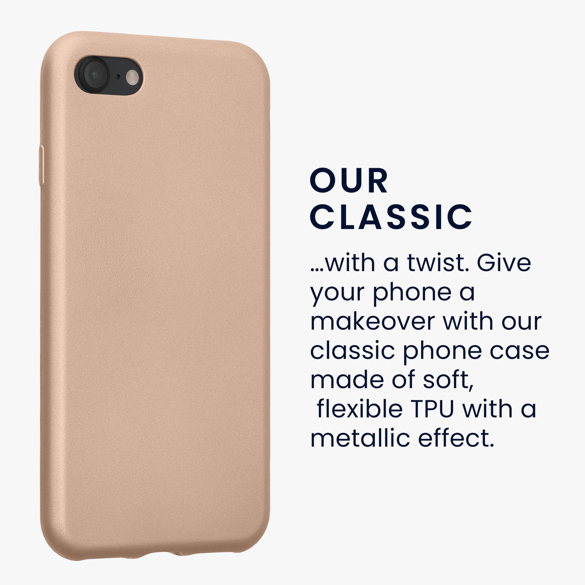 kwmobile Phone Case for Apple iPhone SE (2022) / SE (2020) / 8 / 7 - Metallic Shimmering Silicone Cover - Protective Case