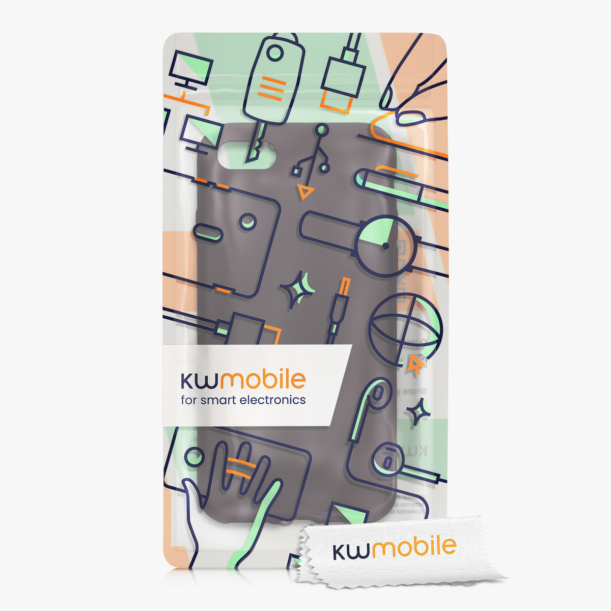 kwmobile Phone Case for Apple iPhone SE (2022) / SE (2020) / 8 / 7 - Metallic Shimmering Silicone Cover - Protective Case