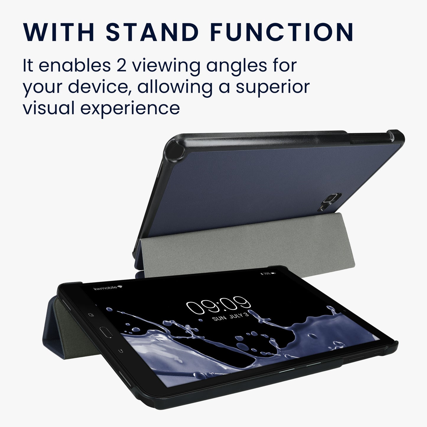 Samsung Galaxy Tab A 10.1 (S-Pen) (2016) Tablet Case Dark Blue Faux Leather