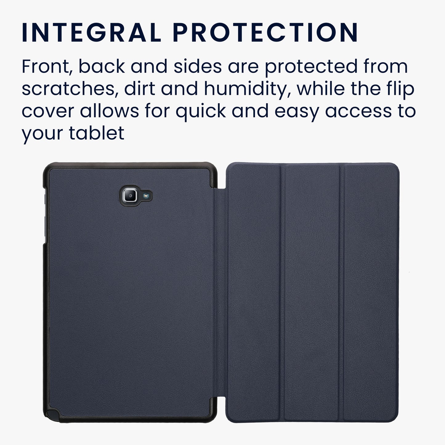 Samsung Galaxy Tab A 10.1 (S-Pen) (2016) Tablet Case Dark Blue Faux Leather
