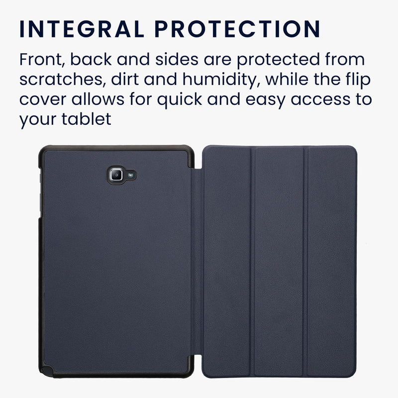 Samsung Galaxy Tab A 10.1 (S-Pen) (2016) Tablet Case Dark Blue Faux Leather