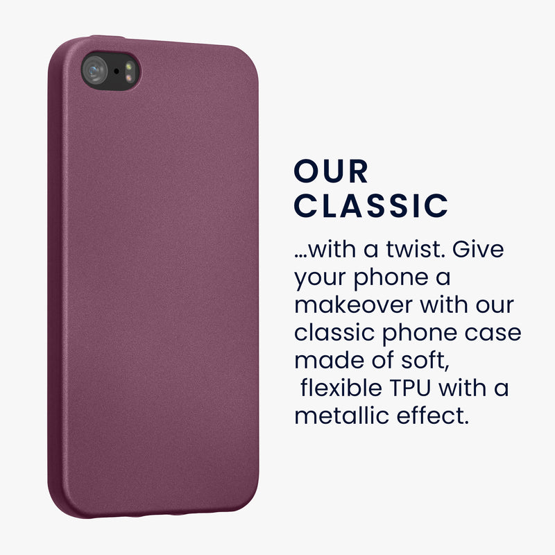 kwmobile Phone Case for Apple iPhone SE (1st Gen 2016) / iPhone 5 / iPhone 5S - Silicone Cover Protective Case