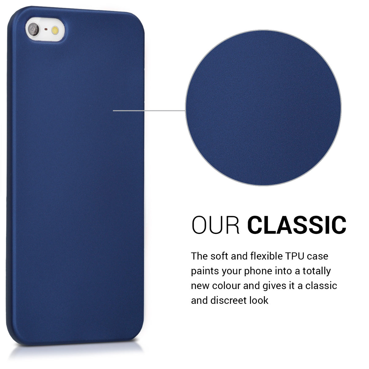 kwmobile Phone Case for Apple iPhone SE (1st Gen 2016) / iPhone 5 / iPhone 5S - Silicone Cover Protective Case