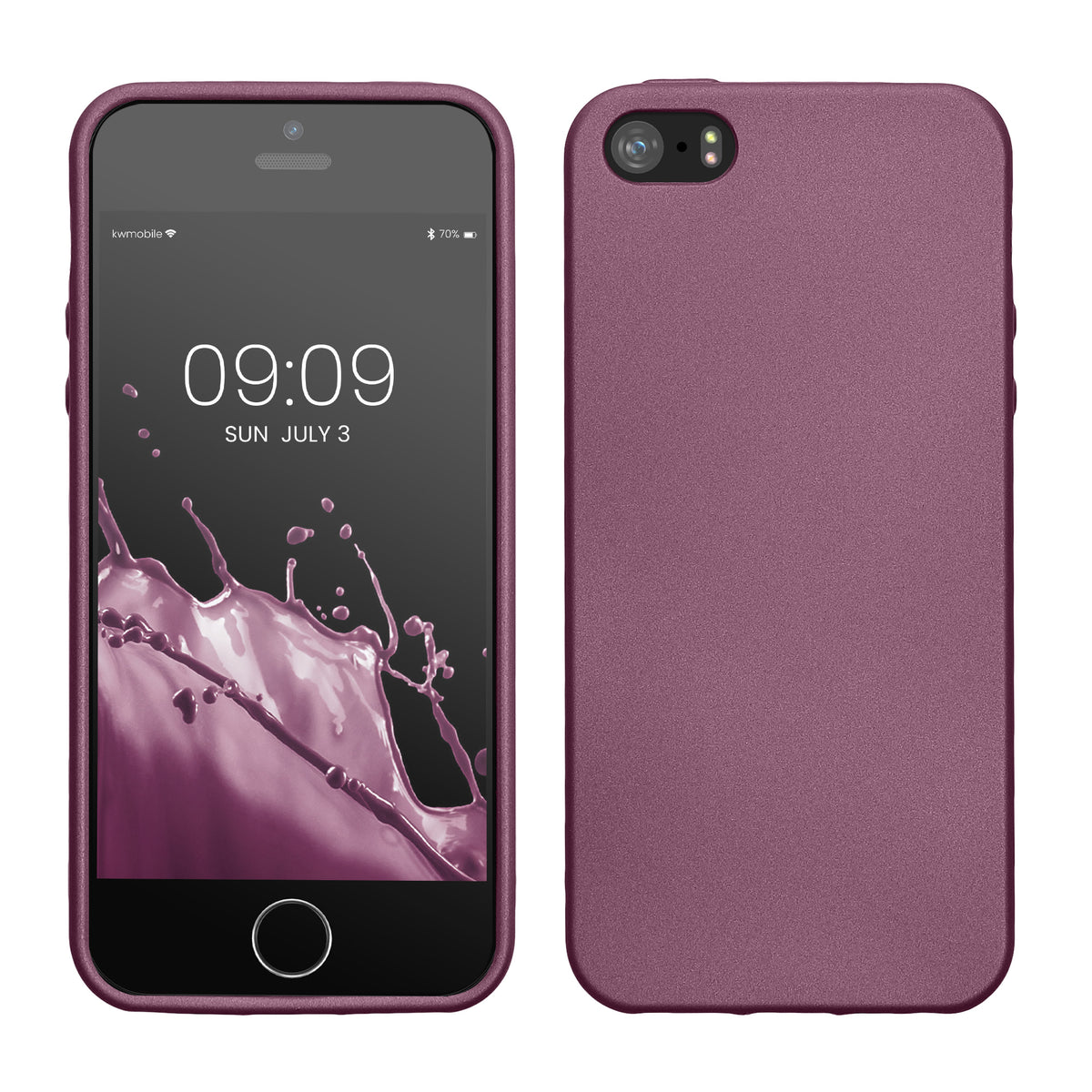 kwmobile Phone Case for Apple iPhone SE (1st Gen 2016) / iPhone 5 / iPhone 5S - Silicone Cover Protective Case