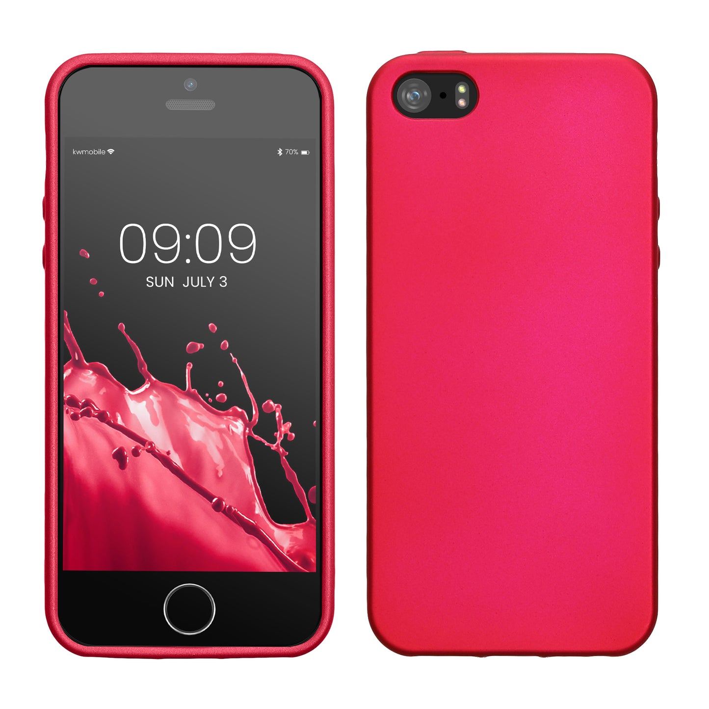 kwmobile Phone Case for Apple iPhone SE (1st Gen 2016) / iPhone 5 / iPhone 5S - Silicone Cover Protective Case