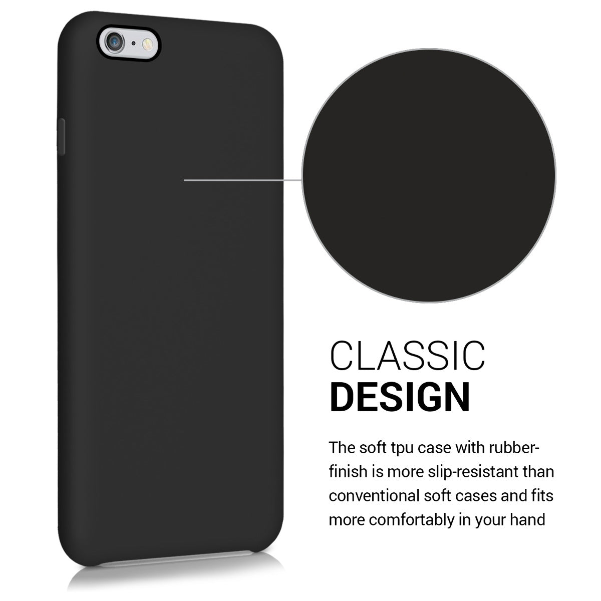 kwmobile Phone Case for Apple iPhone 6 Plus / 6S Plus Case - Silicone Case - Wireless Charging - Protective Cover