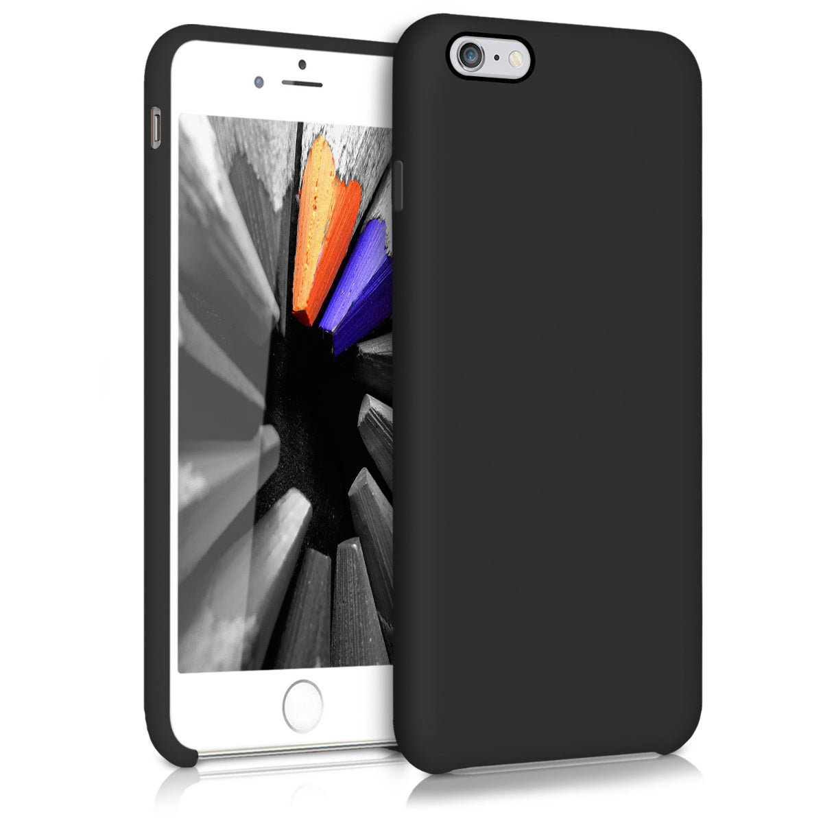 kwmobile Phone Case for Apple iPhone 6 Plus / 6S Plus Case - Silicone Case - Wireless Charging - Protective Cover