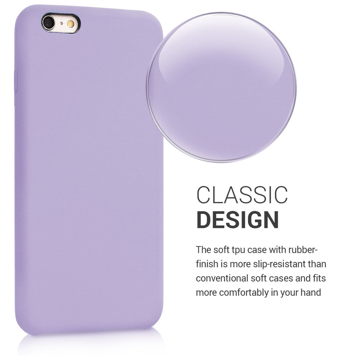kwmobile Phone Case for Apple iPhone 6 Plus / 6S Plus Case - Silicone Case - Wireless Charging - Protective Cover