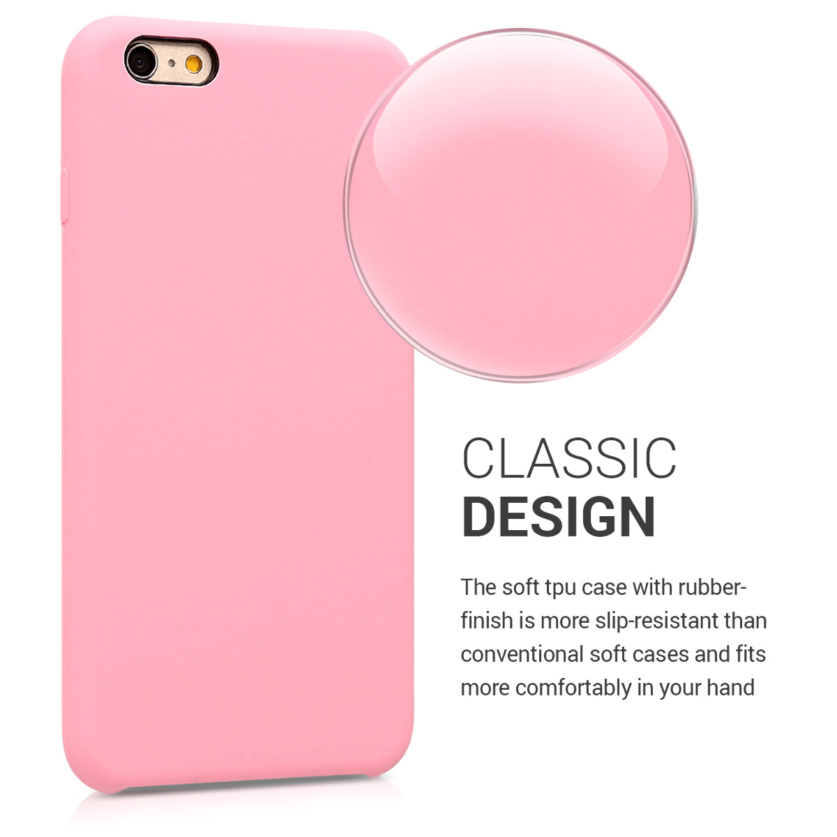 kwmobile Phone Case for Apple iPhone 6 Plus / 6S Plus Case - Silicone Case - Wireless Charging - Protective Cover