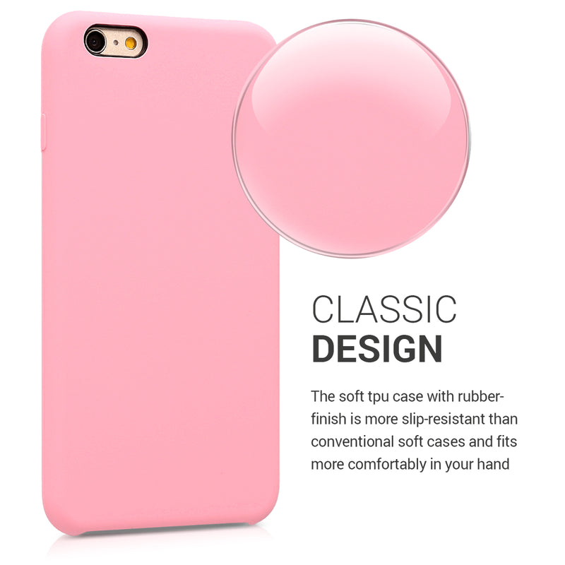 kwmobile Phone Case for Apple iPhone 6 Plus / 6S Plus Case - Silicone Case - Wireless Charging - Protective Cover
