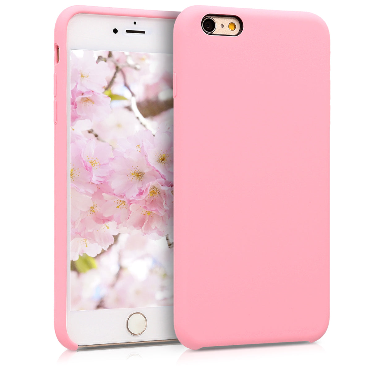 kwmobile Phone Case for Apple iPhone 6 Plus / 6S Plus Case - Silicone Case - Wireless Charging - Protective Cover