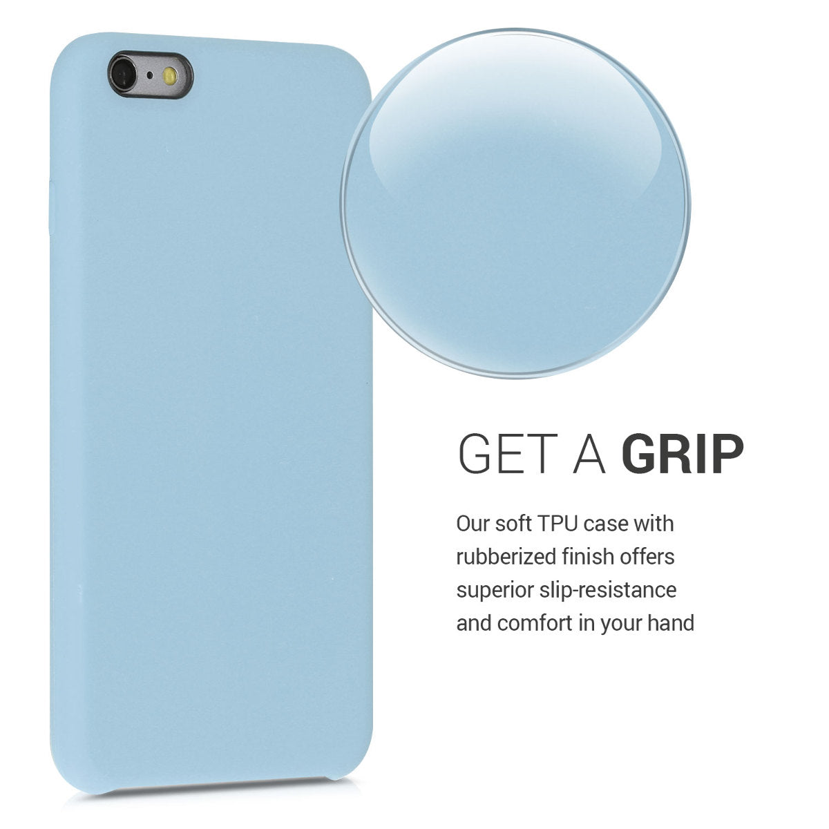 kwmobile Phone Case for Apple iPhone 6 Plus / 6S Plus Case - Silicone Case - Wireless Charging - Protective Cover