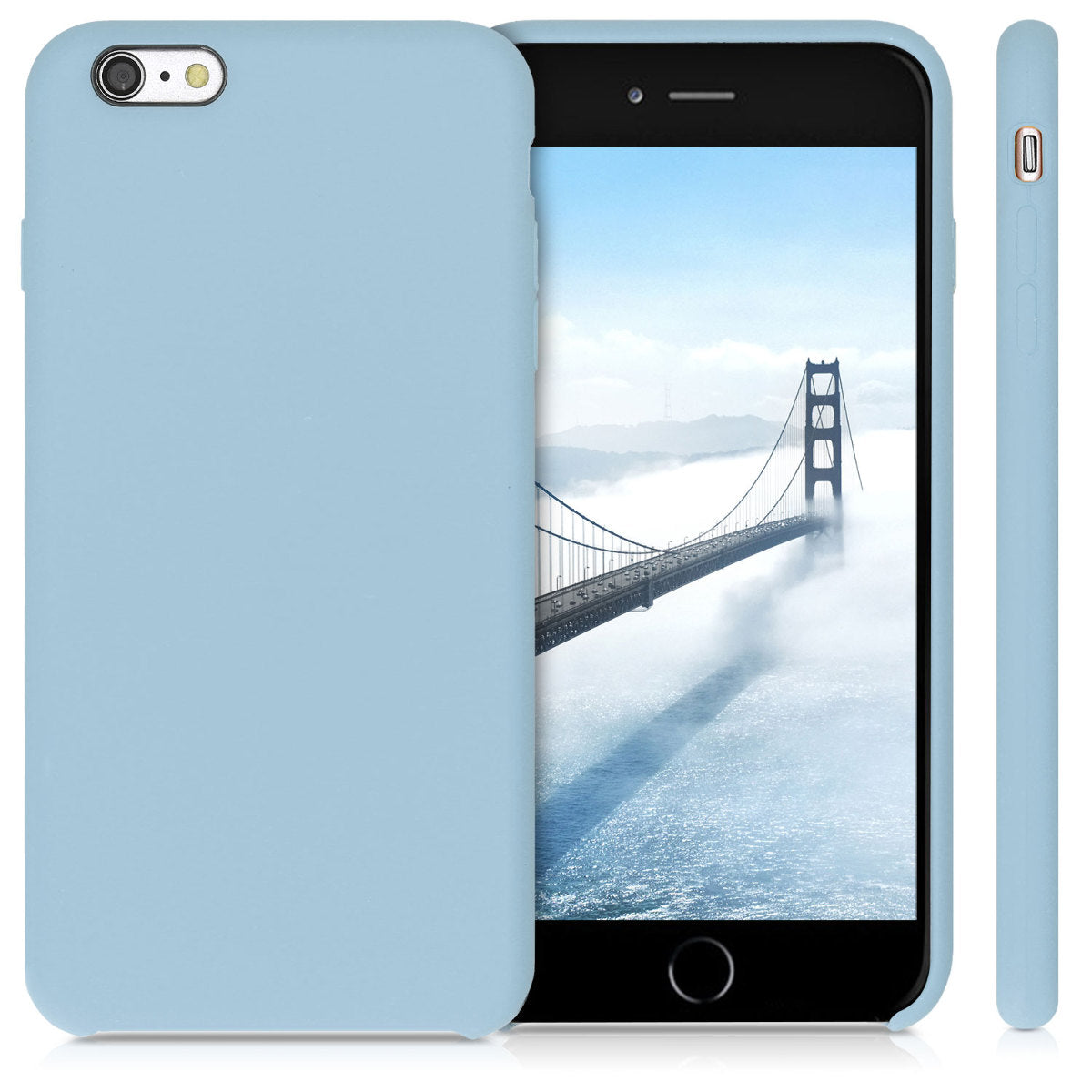 kwmobile Phone Case for Apple iPhone 6 Plus / 6S Plus Case - Silicone Case - Wireless Charging - Protective Cover