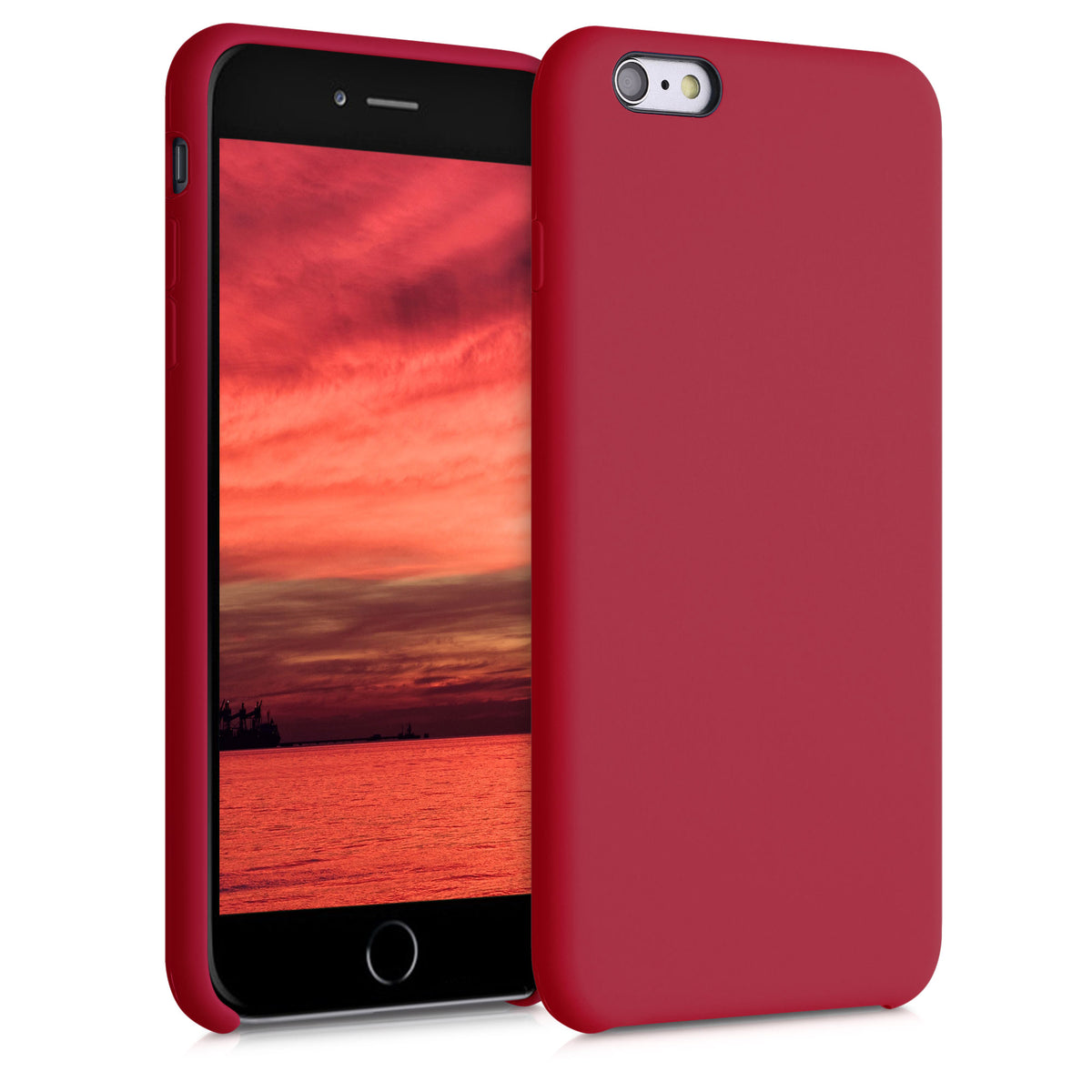 kwmobile Phone Case for Apple iPhone 6 Plus / 6S Plus Case - Silicone Case - Wireless Charging - Protective Cover