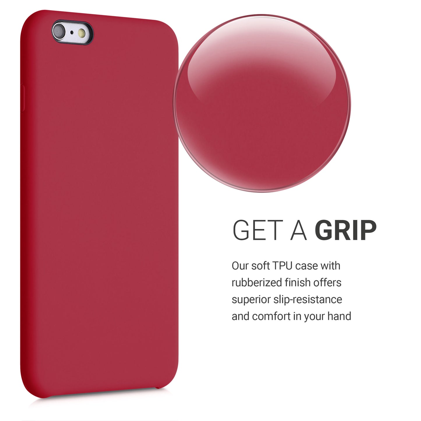 kwmobile Phone Case for Apple iPhone 6 Plus / 6S Plus Case - Silicone Case - Wireless Charging - Protective Cover